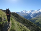 Höhenweg nach Trift mit grossartigen Ausblick zu Monte Rosa und Liskamm 